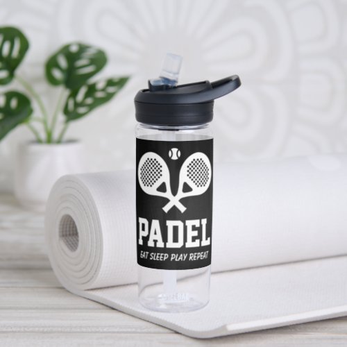 Padel sports water bottle for players and fans