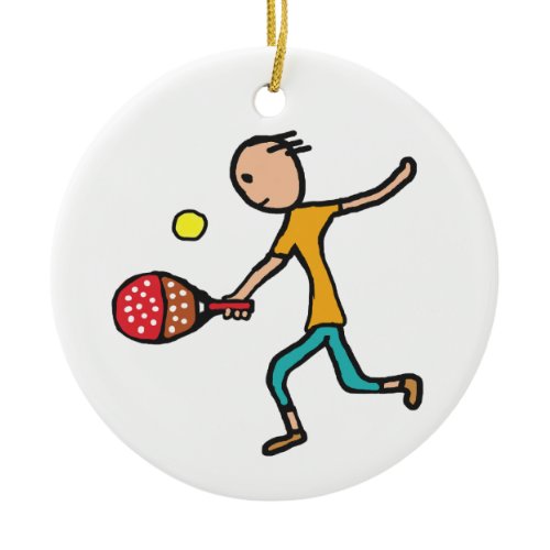 Padel Tennis Ceramic Ornament