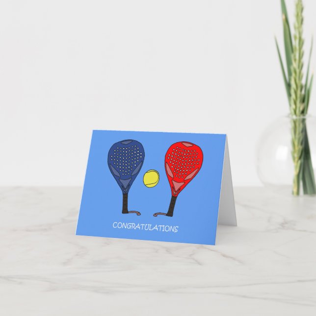 Padel Tennis Congratulations Card (Front)