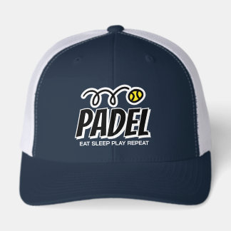 Padel tennis hat with open mesh back