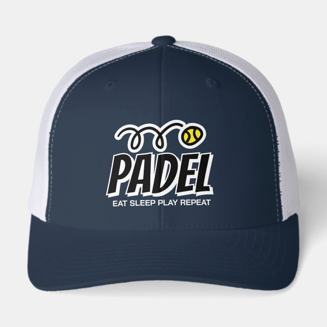Padel tennis hat with open mesh back (Front)