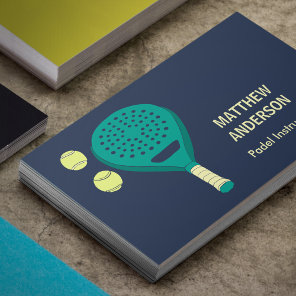 Padel Tennis Instructor Coach Lesons Business Card
