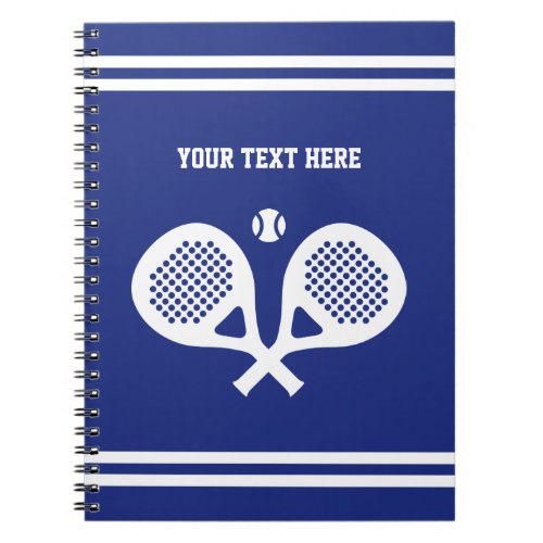 Padel tennis note book gift for player or coach