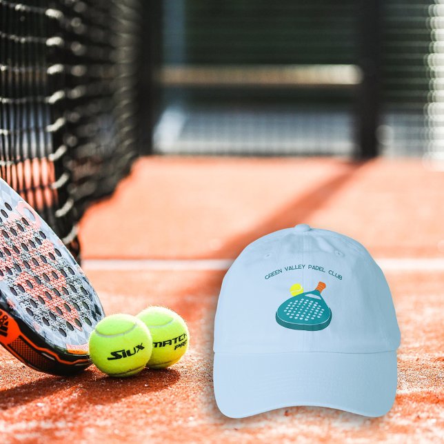 Padel Tennis Racket and Ball Personalized Hat (Creator Uploaded)