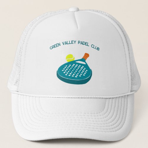 Padel Tennis Racket and Ball Personalized Trucker Hat