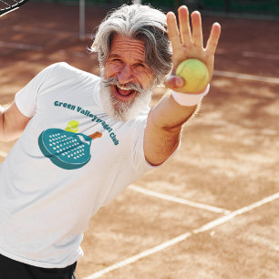 Padel Tennis Racket Graphic with Custom Text T-Shirt