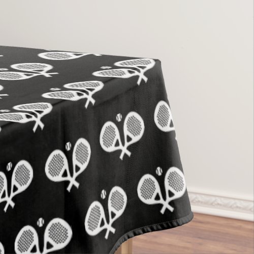 Padel tennis racket pattern tablecloth design