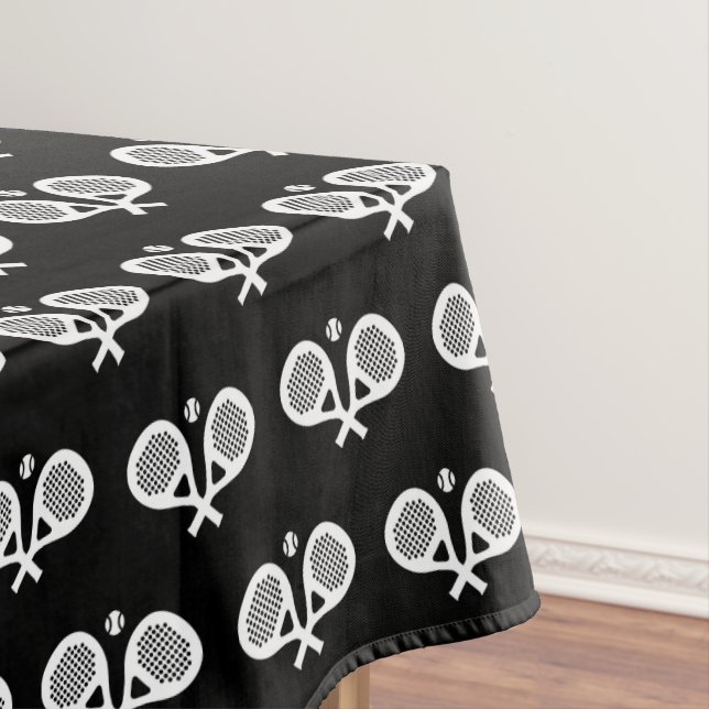 Padel tennis racket pattern tablecloth design (In Situ)