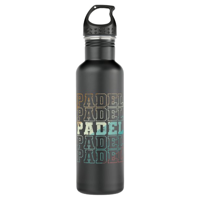 Padel Tennis Sport und Ball Stainless Steel Water Bottle (Front)