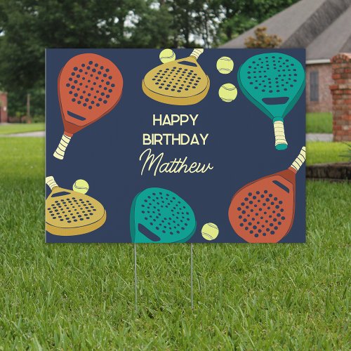 Padel Tennis Themed Custom Party Sign