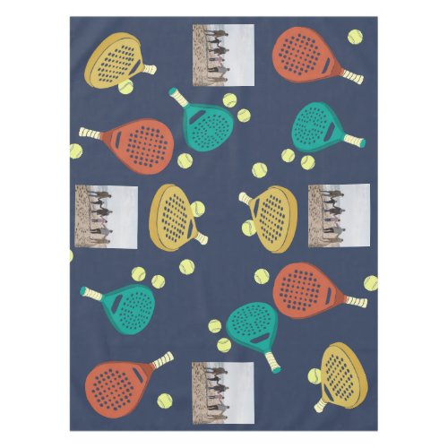 Padel Tennis Themed Custom Photo Tablecloth