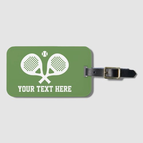 Padel Tennis travel luggage tag for suitcase  bag