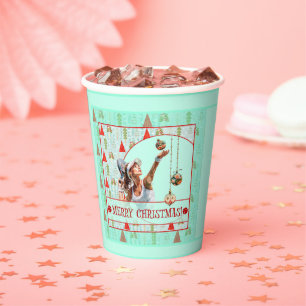 Padel Themed Paper Cups – Padel Retro Christmas
