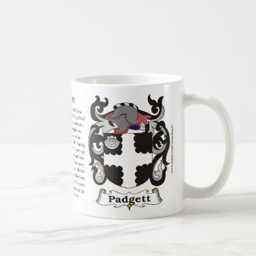 Padgett Family Coat of Arms Mug