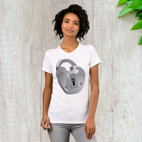 Padlock Security Womens T_Shirt