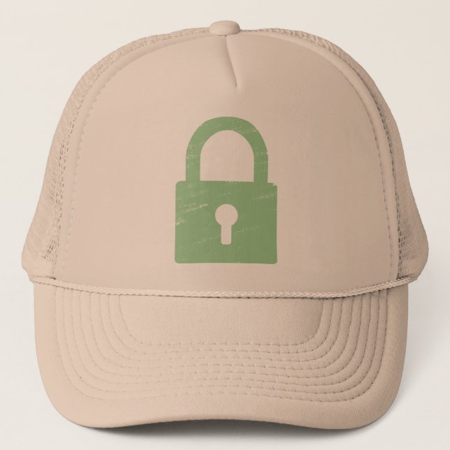 Padlock Textured - Various Colors Available Trucker Hat (Front)