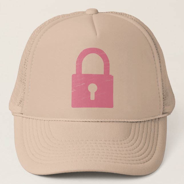 Padlock Textured - Various Colors Available Trucker Hat (Front)