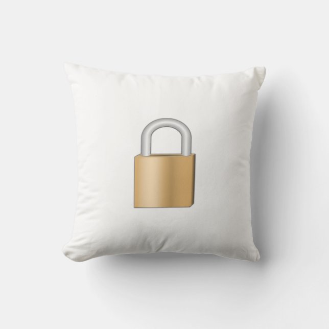 Padlock Throw Pillow (Front)