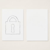 Padlock. Top Secret or Security Icon. (Front & Back)