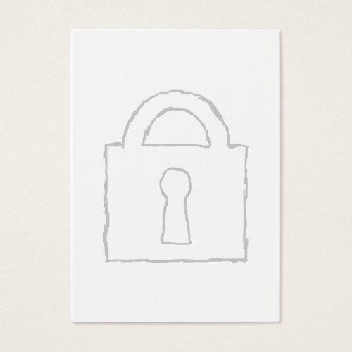Padlock. Top Secret or Security Icon. Business Card Templates