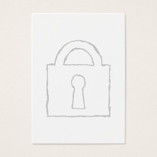 Customizable Padlock. Top Secret or Security Icon. Business Card Templates