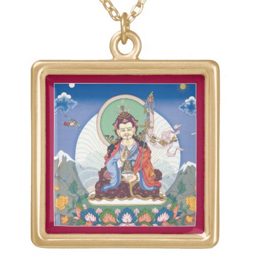 Padmasambhava Tib Guru Rinpoche square necklace
