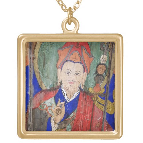 Padmasambhava Tibetan Guru _ Himalayas Gold Plated Necklace