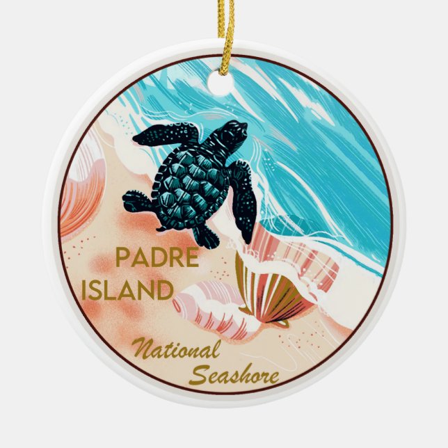 Padre Island National Seashore Ceramic Ornament (Front)