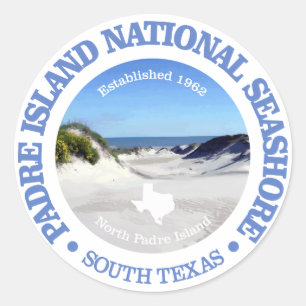 Padre Island National Seashore Classic Round Sticker