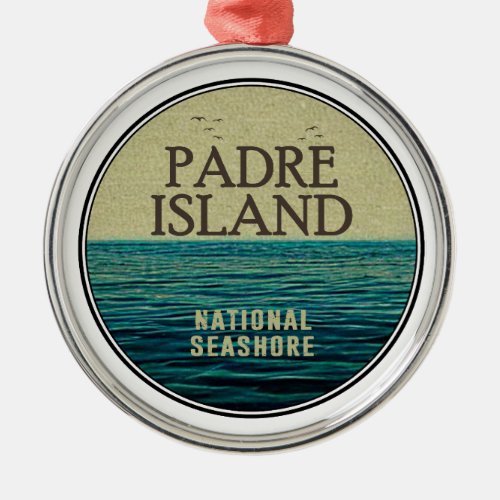 Padre Island National Seashore Ocean Birds Metal Ornament