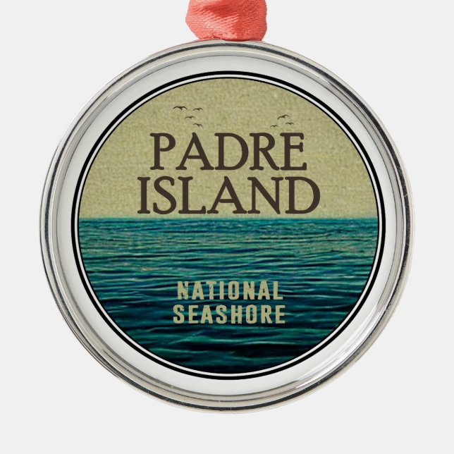 Padre Island National Seashore Ocean Birds Metal Ornament (Front)