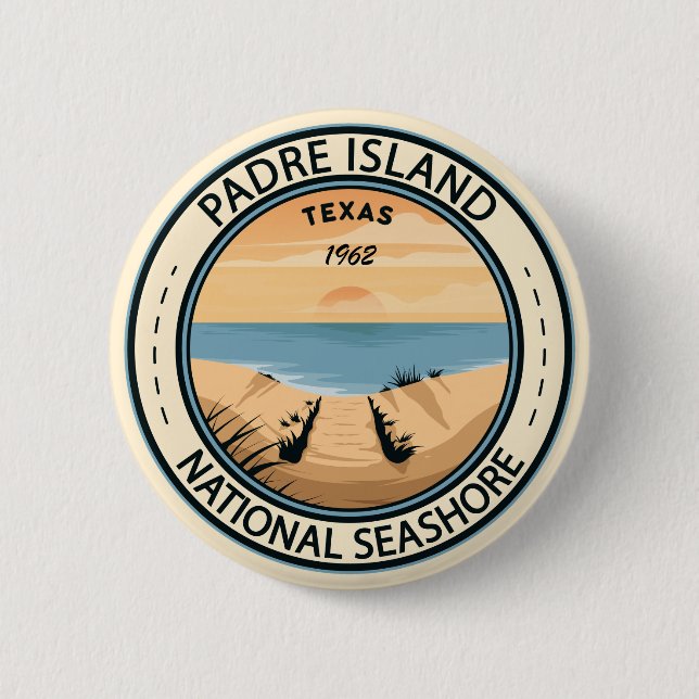 Padre Island National Seashore Texas Badge Button (Front)