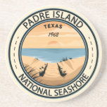 Padre Island National Seashore Texas Badge Coaster<br><div class="desc">Padre Island National Seashore illustration in a badge style circle.</div>