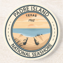 Padre Island National Seashore Texas Badge Coaster