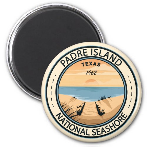 Padre Island National Seashore Texas Badge Magnet