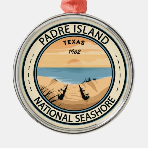 Padre Island National Seashore Texas Badge Metal Ornament