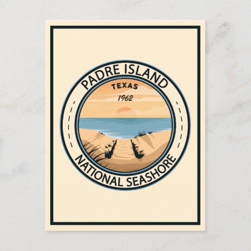 Padre Island National Seashore Texas Badge Postcard