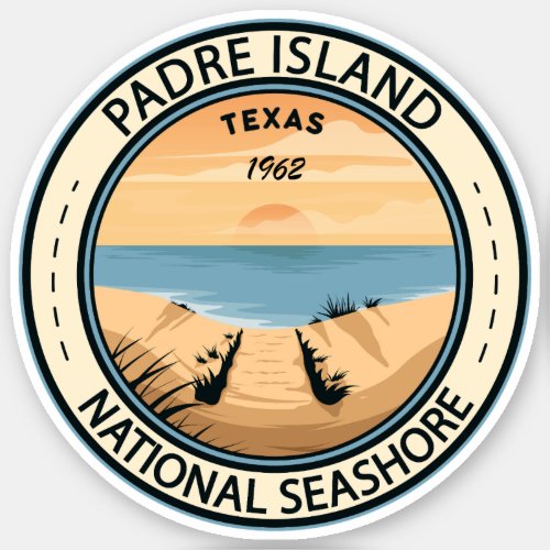 Padre Island National Seashore Texas Badge Sticker