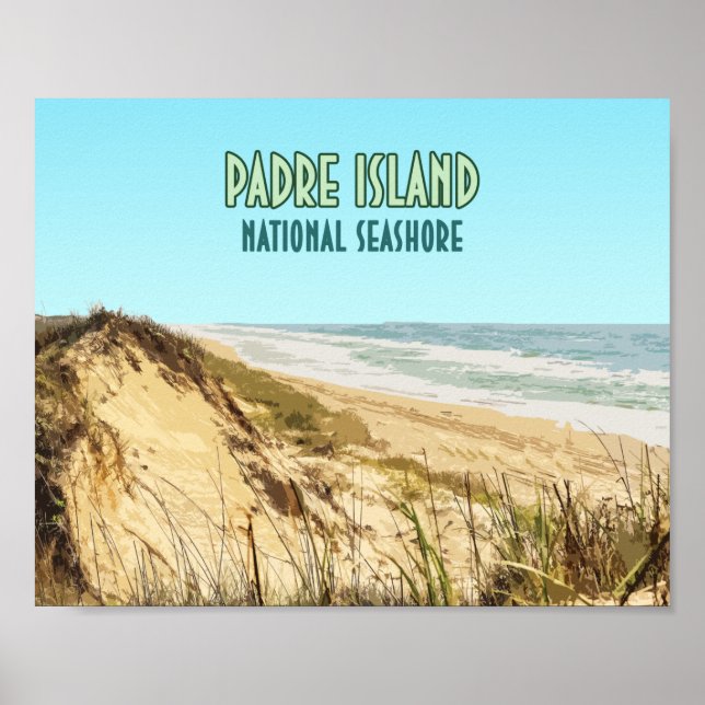Padre Island National Seashore Texas Poster (Front)