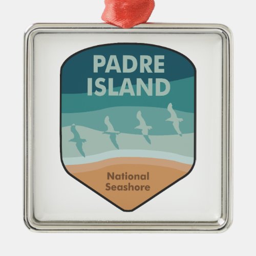 Padre Island National Seashore Texas Seagulls Metal Ornament