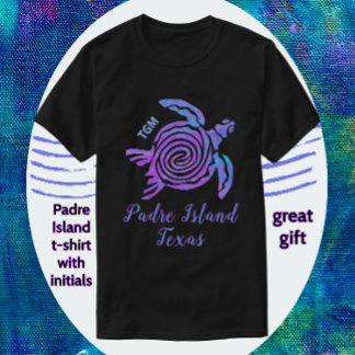 Padre Island Texas Bright Colorful Sea Turtle T-Shirt