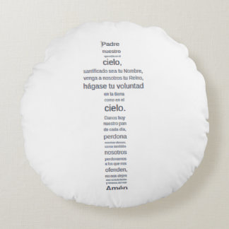 Padre nuestro round pillow