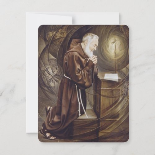 Padre Pio Catholic Funeral Memorial Holy Card