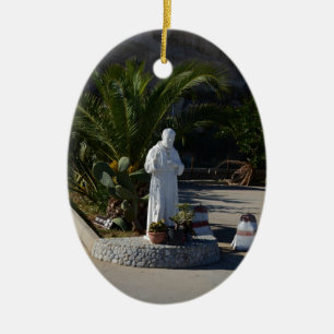 Padre Pio Ceramic Ornament