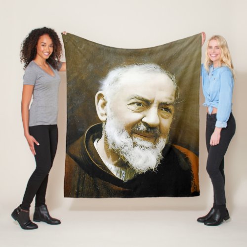 Padre Pio Fleece Blanket