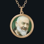 Padre Pio Holy Medal Gold Plated Necklace<br><div class="desc">Padre Pio Holy Medal</div>