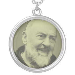 Padre Pio of Pietrelcina Silver Plated Necklace