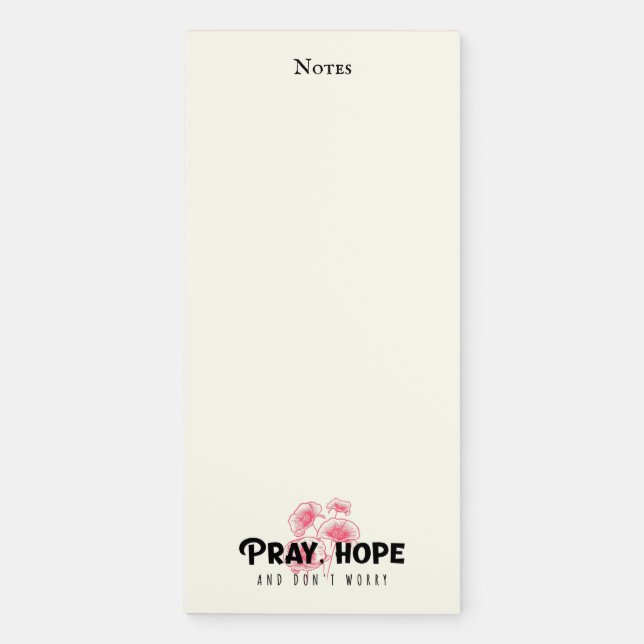 Padre Pio Pray Hope and Don't Worry Notes Magnetic Notepad (Front)