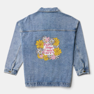 Padre Pio Quote Catholic Denim Jacket