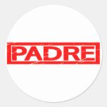 Padre Stamp Classic Round Sticker